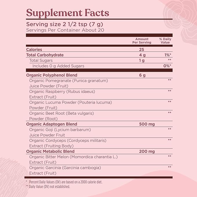 Four Sigmatic Organic Pre Workout Powder with Superfood Adaptogens & Antioxidants | Natural Pre Workout with Beetroot Powder, Cordyceps, Garcinia Cambogia & Goji Berry | Natural Pre-Workout (4.94 oz.)