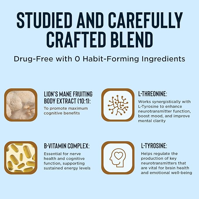BrainIQ Nootropic Brain Supplements for Memory 60 Capsules