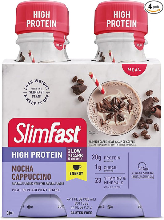 SlimFast Advanced Energy High Protein Meal 20g of 11 Fl. 4 Count