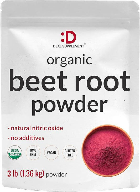 Organic Beet Root Powder, 3lbs – Raw Superfood Vegetable – Natural Nitric Oxide Supplement – Supports Pre Workout Energy, Heart, & Immune Health – Non-GMO, Vegan