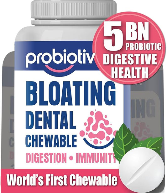 Chewable Probiotics Bloating Relief for Women 5 Billion (30 Count)
