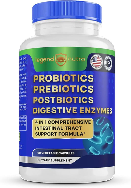Probiotics Prebiotics Postbiotics Digestive Enzymes 4 1 Formula 60 Count 1)