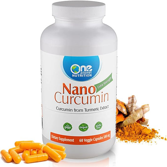 Nano Curcumin 500 mg, Turmeric Curcumin 60 Veggie