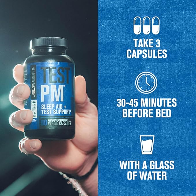 TEST PM Testosterone Booster & Sleep 90 Natural