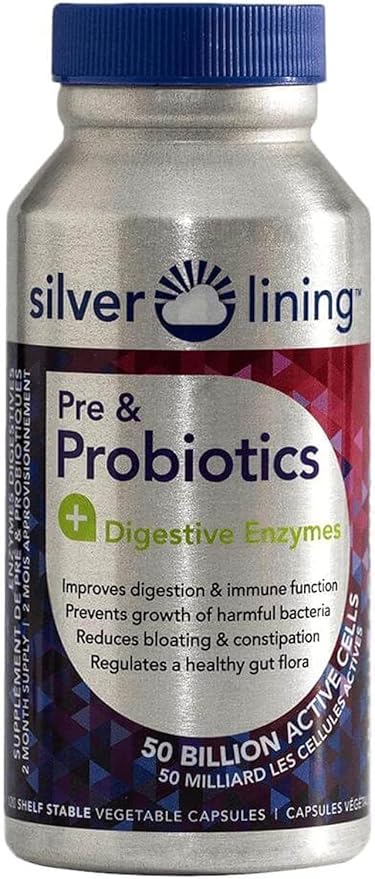 Silver Lining Pre & Probiotics + 50 Billion 240 Count 2)