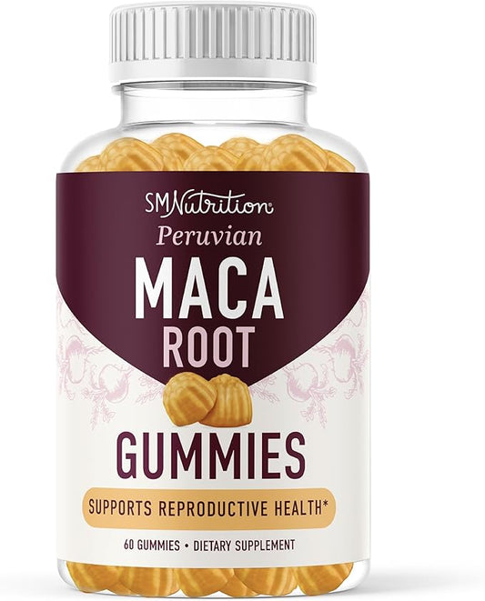 Maca Root Gummies with Natural Peach Flavor 200MG Extra 60 Gummies