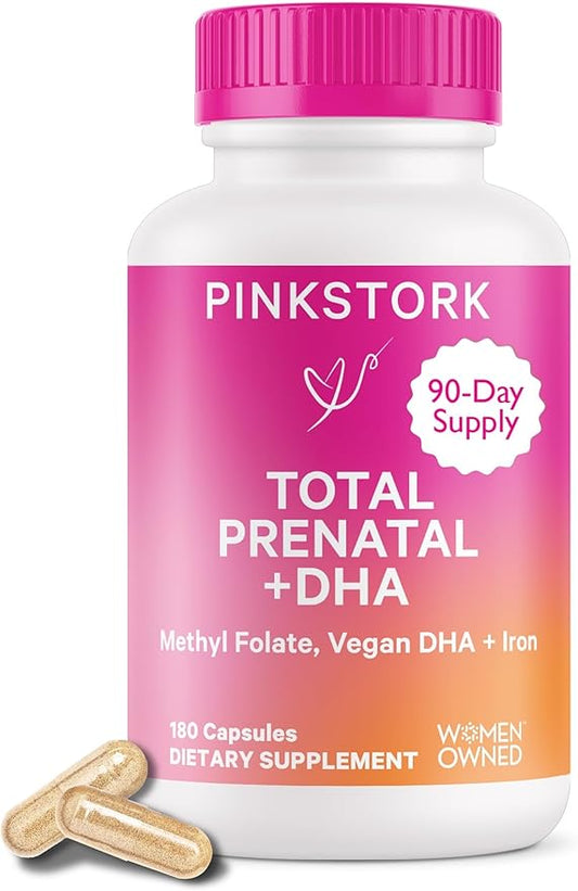 Pink Stork Total Prenatal Vitamins 3 Month 180 Capsules