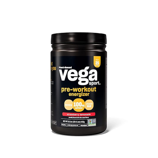 Vega Sport Pre-Workout Energizer, Strawberry Lemonade 1.1 lbs