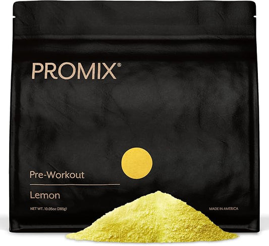 Promix Pre-Workout Powder, Lemon B12, Caffeine,