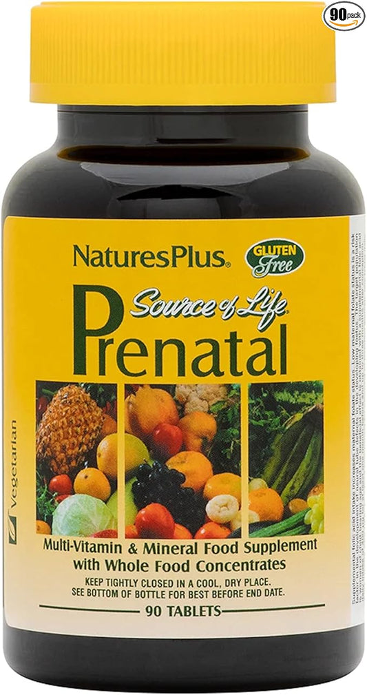 Natures Plus Source of Life Prenatal 800 mcg 90 Vegetarian 45 Servings
