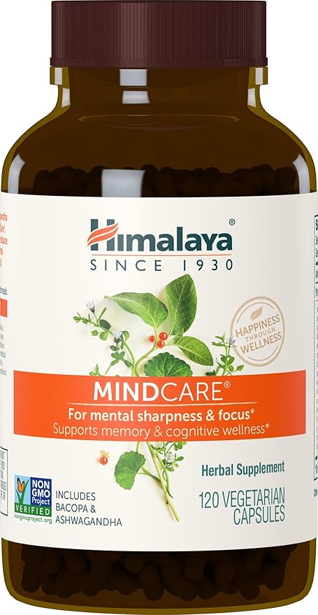 Himalaya MindCare, Nootropic Brain Supplement Booster 1170 mg, 120 Capsules, 1 Month