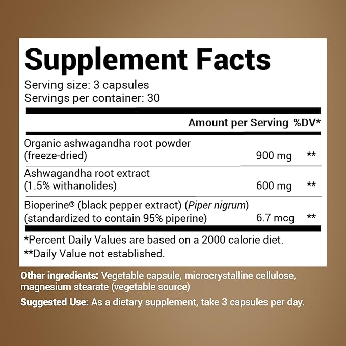 Dr. Berg Ashwagandha Capsules 1500mg 90 Capsules