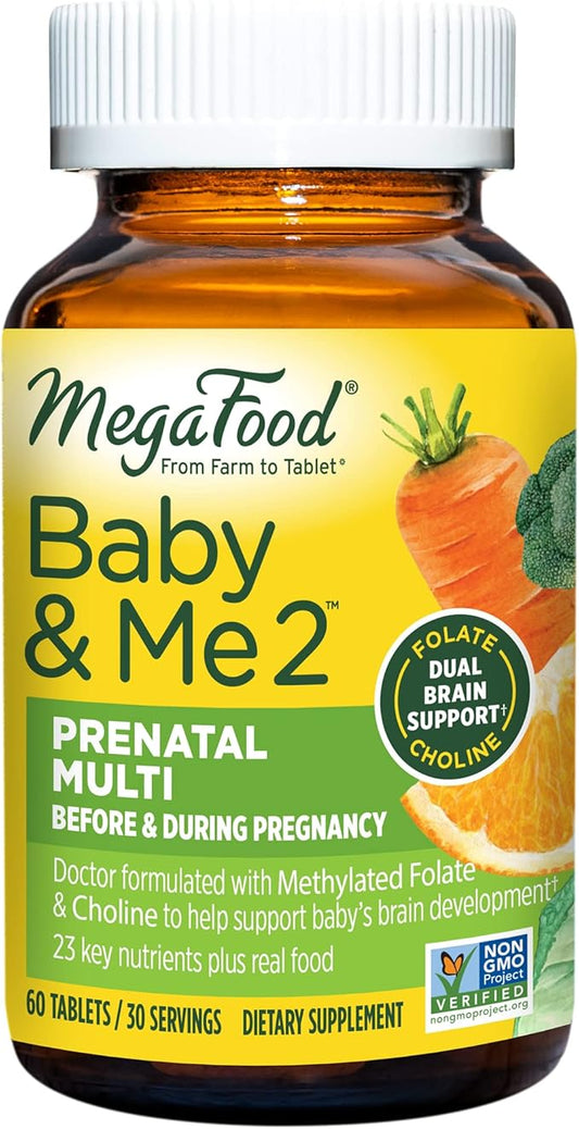 MegaFood Baby & Me 2 Prenatal 60 Tabs (30 Servings)