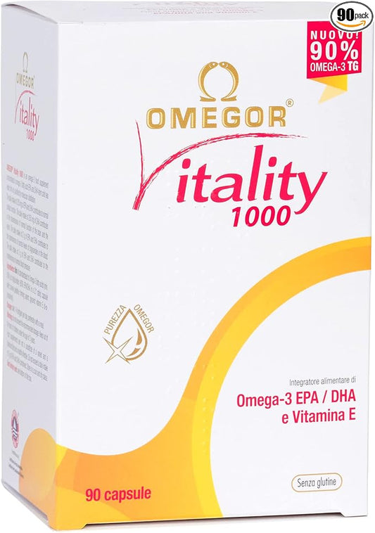 OMEGOR® Vitality 1000-90 Capsules Omega-3 with 800mg EPA/DHA Omega-3 IFOS 5-Star Certified 2006 | 90% Omega-3 Omega-3 in