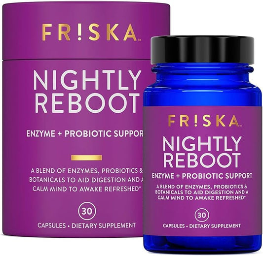 FRISKA Nightly Reboot Enzyme and Probiotics 30 Capsules