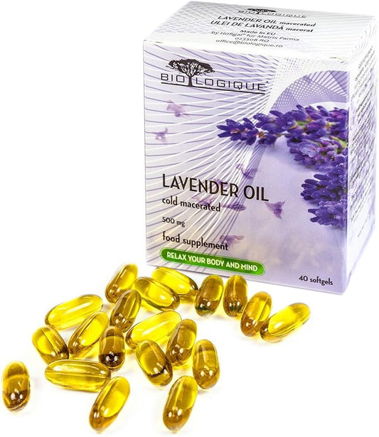 Lavender Pure Oil 500mg, 100% Pure 40 softgel