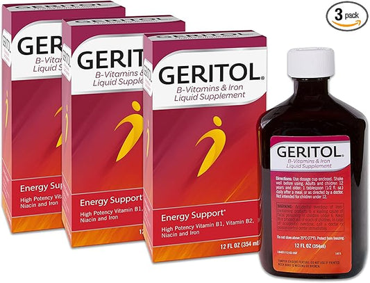 Geritol Liquid Energy Support, High Potency 12 Fl 3)