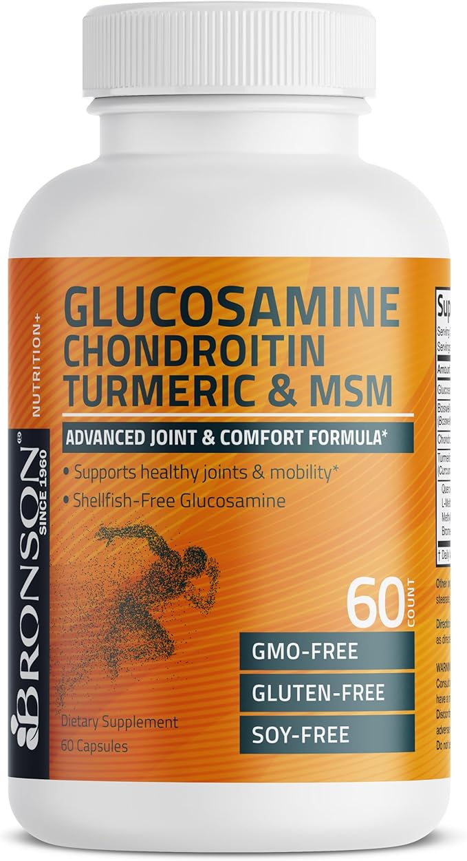 Bronson Glucosamine Chondroitin Turmeric & MSM 60 Capsules