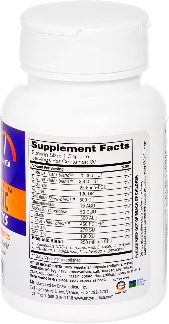 Enzymedica - Digest Basic + Probiotics, 30 Capsules