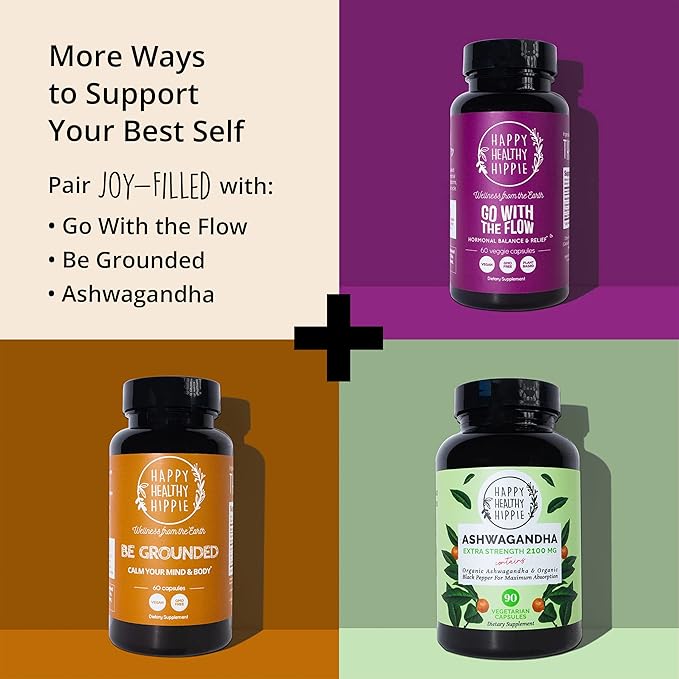 Joy-Filled Mood Support Supplement with St 100% Plant-Based 180 ct