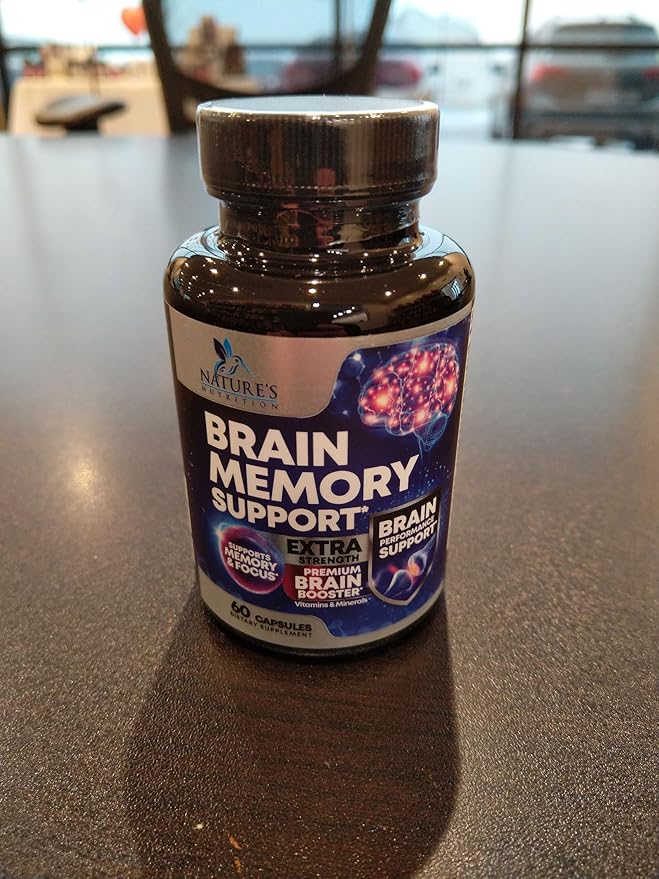 Brain Supplements for Memory and Focus - 40 Nootropics & Vitamins to Support for Alertness, Clarity & Concentration, Brain Health, B6, B12, Phosphatidylserine - 60 Capsules