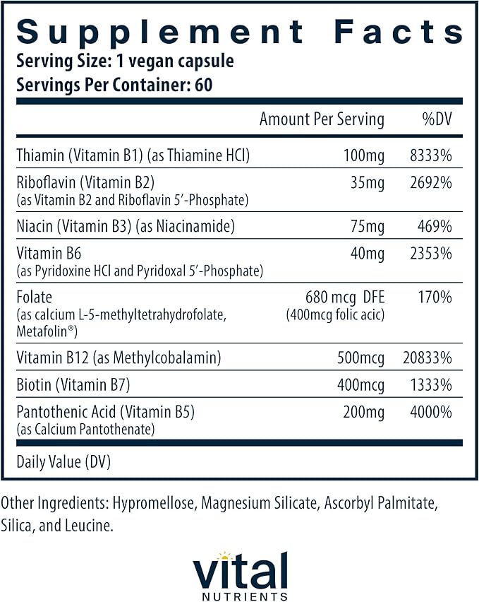 Vital Nutrients Vitamin B-Complex 60 Capsules