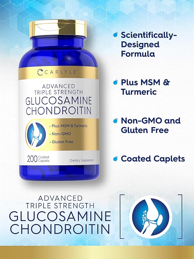 Carlyle Glucosamine Chondroitin MSM Turmeric 4050 mg 200 Count