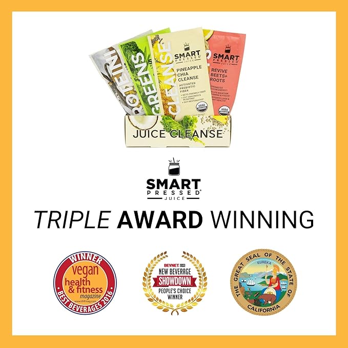 SMART Pressed Juice Immunity Wellness Drink with Organic Turmeric Curcumin Ginger Shot for Immune Support | Apple Cider Vinegar Lemon Ginger & Echinacea - Made in USA (30 Servings)