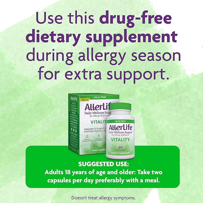Vitality Capsules, Daily Allergy Supplements 60-Count