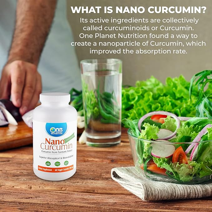 Nano Curcumin 500 mg, Turmeric Curcumin 60 Veggie