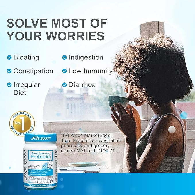 Life-Space Premium Broad Spectrum Probiotics, 32 15 Diverse 4 Billion 2-Month Serving 60 Capsules