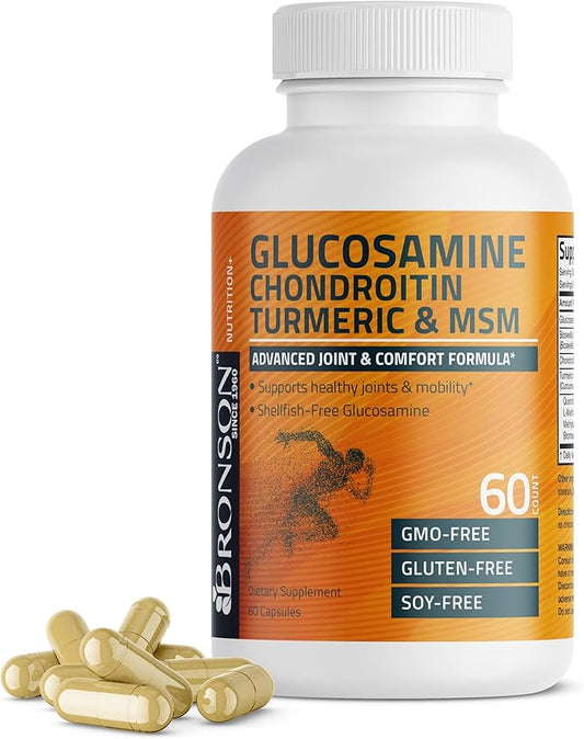 Bronson Glucosamine Chondroitin Turmeric & MSM 60 Capsules