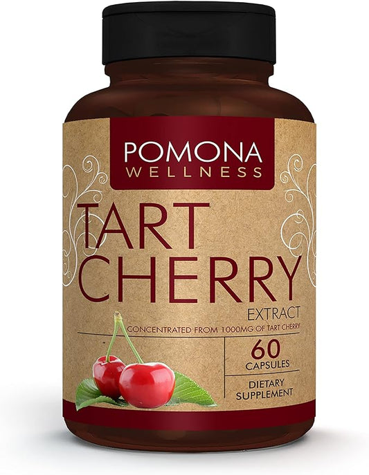 Pomona Wellness Tart Cherry Supplement, Antioxidant 60 Capsules
