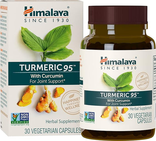 Himalaya Turmeric 95 Supplement with Curcumin/Curcuminoids, 600 mg, 30 Capsules, 30 Day