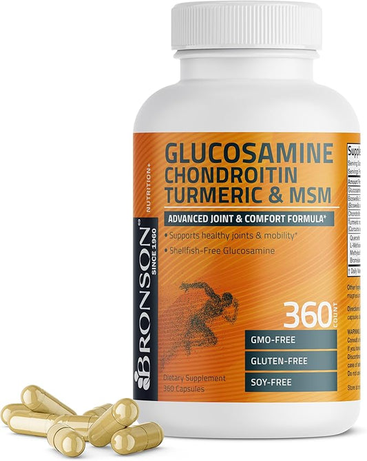Bronson Glucosamine Chondroitin Turmeric & MSM 360 Capsules