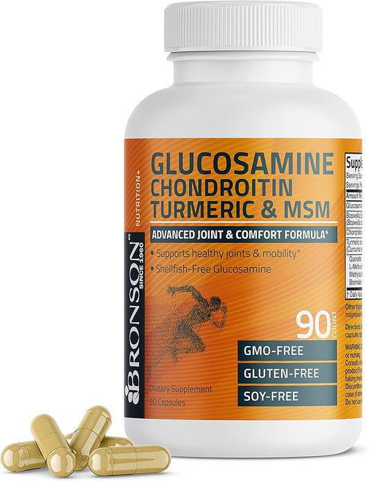 Bronson Glucosamine Chondroitin Turmeric & MSM 90 Capsules