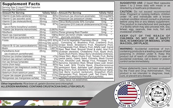 Bariatric Multivitamin with Iron & Zinc 42 Fruit 120 Capsules 2 Month