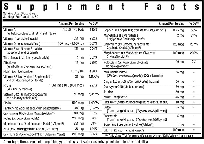Seeking Health Optimal Prenatal Methyl-Free, Non-Methylated B12, Pregnancy B6 and (180 capsules)