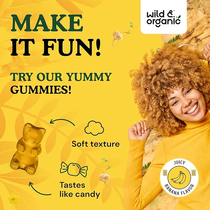 Wild & Organic Maca Root Gummies 1800mg 60 Maca