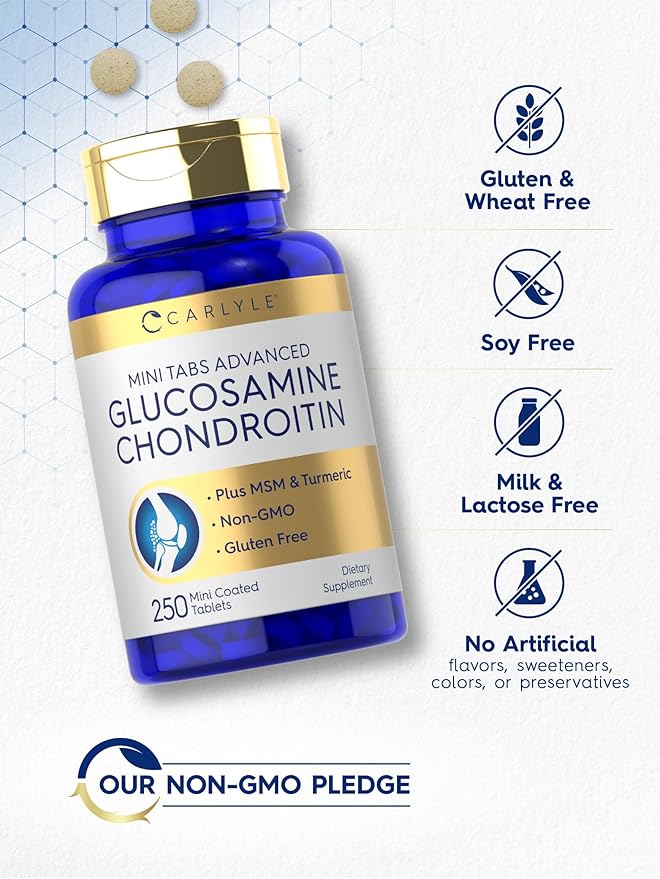 Carlyle Glucosamine Chondroitin MSM Turmeric 250 Mini