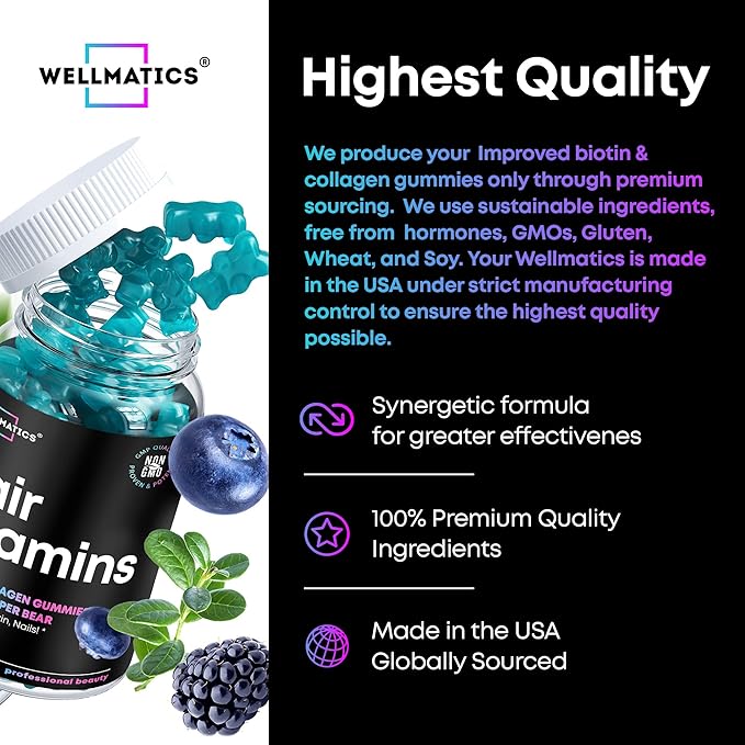 Hair Vitamins Biotin Gummies