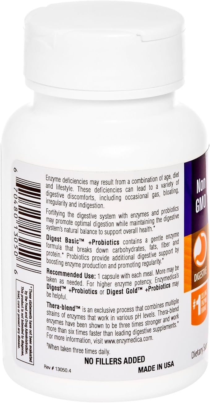 Enzymedica - Digest Basic + Probiotics, 30 Capsules