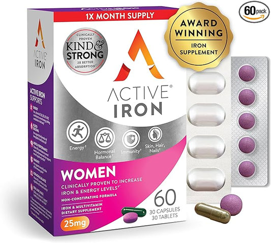 Active Iron for Women, Non-Constipating, 30 30 Multivitamin