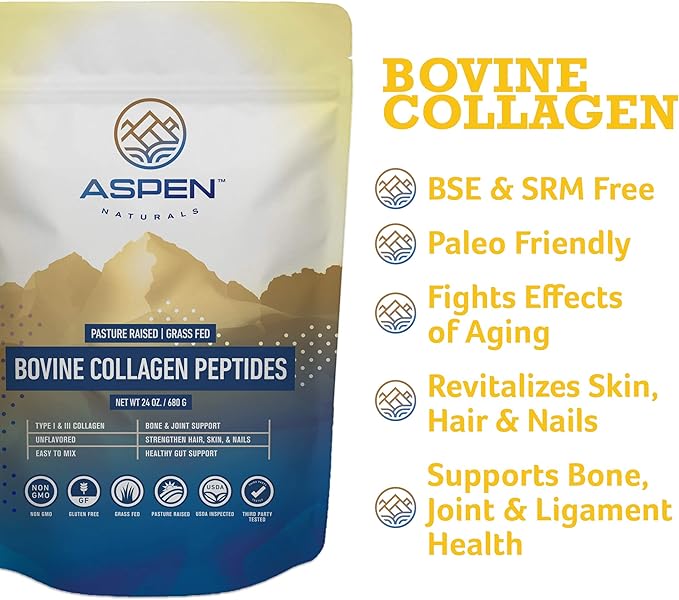 Aspen Naturals Grass FED Bovine Collagen 5lb -