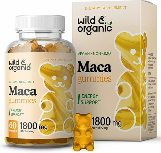 Wild & Organic Maca Root Gummies 1800mg 60 Maca