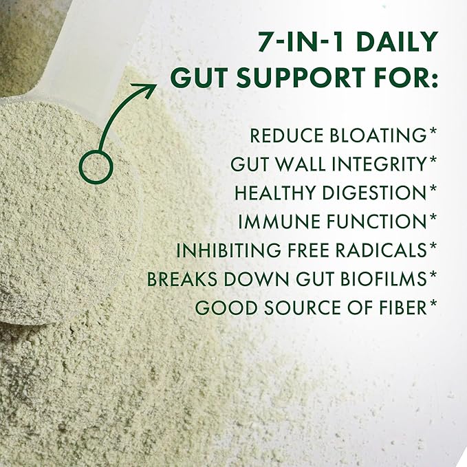 BIOHM Digestive Greens, Green Superfood Powder with Antioxidants, Vitamins and Probiotics, Super Greens, Supplement with Enzymes, Ashwagandha, Spirulina, Chlorella, Berry Flavor (30 Servings)