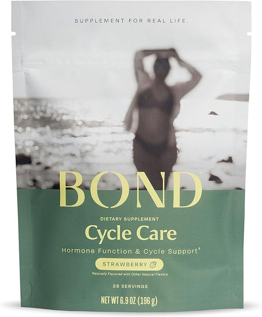 BOND Cycle Care - PMS Support Supplement for Women, Root Cause Period Relief, Menstrual Cramps, Mood Support, Cortisol Manager - Ashwagandha, Magnesium Glycinate, B Vitamins, Probiotics - 28 Servings