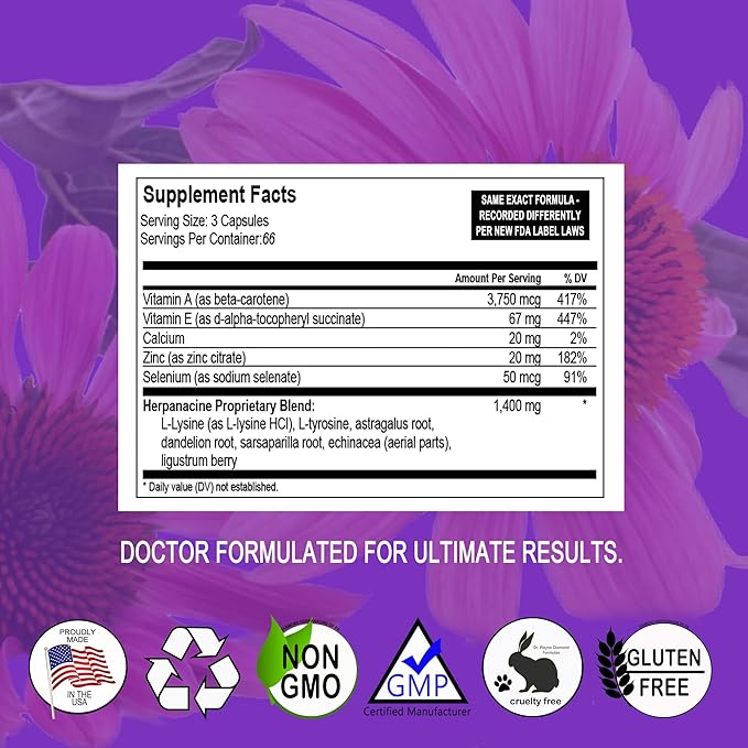 Diamond Herpanacine Natural Skin Care and (200 Count)