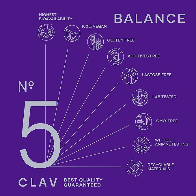 CLAV N°5 Mood Support Supplement 5-HTP Griffonia 60 Capsules