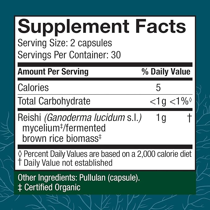 Host Defense Reishi Capsules 60 Capsules (30 Servings)*